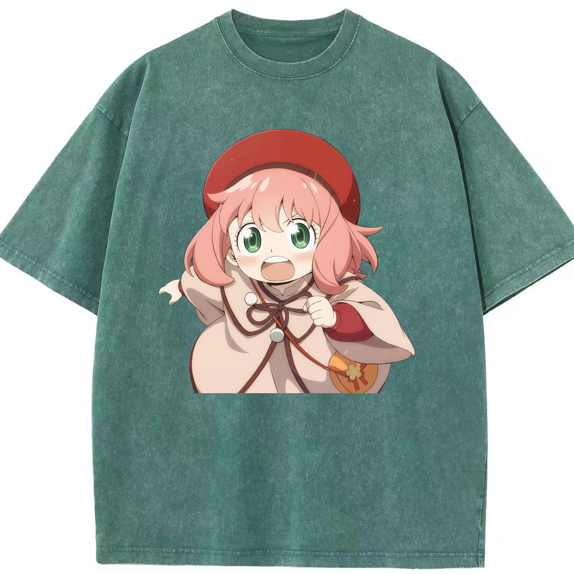 （画像用） SPY×FAMILY间谍家家酒 綿100% ヴィンテージ風 半袖Tシャツ（フロントプリント）